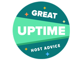 Great Uptime - HostAdvice Award