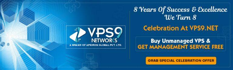 VPS9.NET 8th Anniversary Offer on Unmanaged VPS